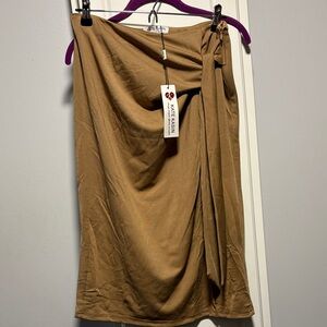 Maeve Asymmetrical Brown Skirt